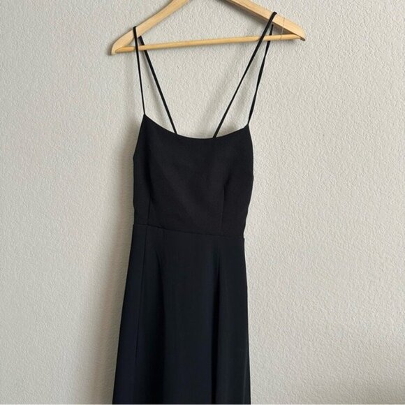 Express Black Chiffon Corset Maxi Dress Sz Small Whimsical Romantic Elegance - Picture 3 of 14